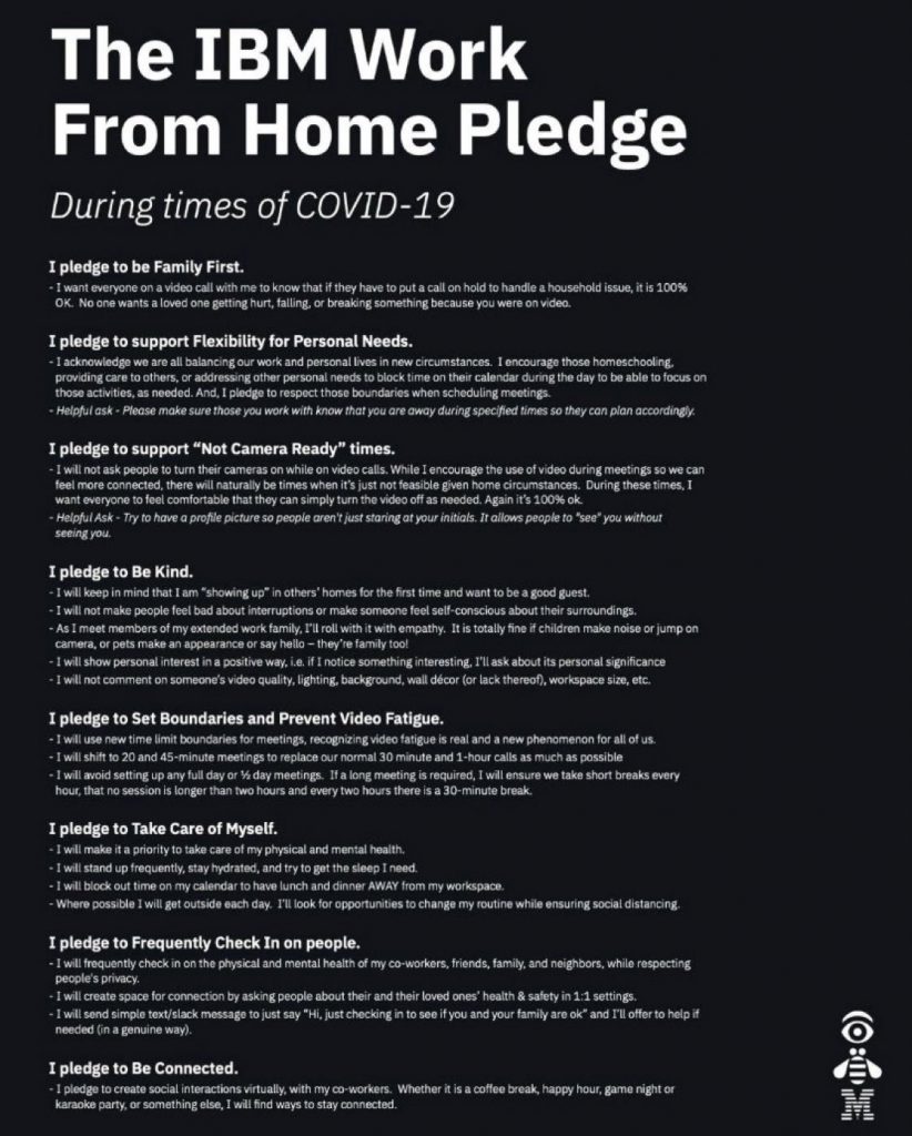The IBM Work From Home Pledge