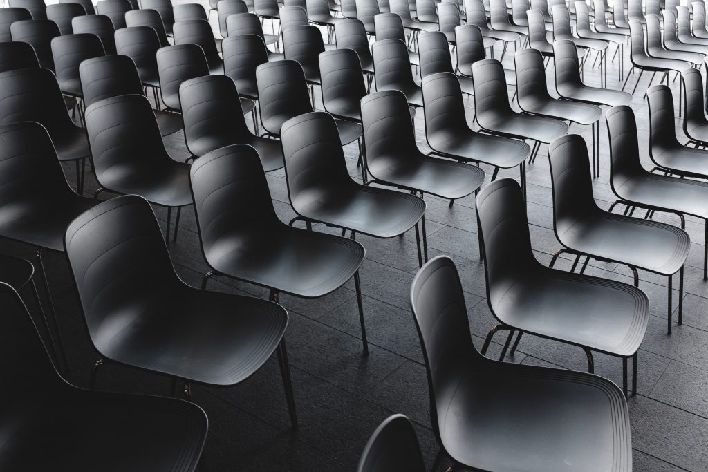 Empty chairs in a conference room